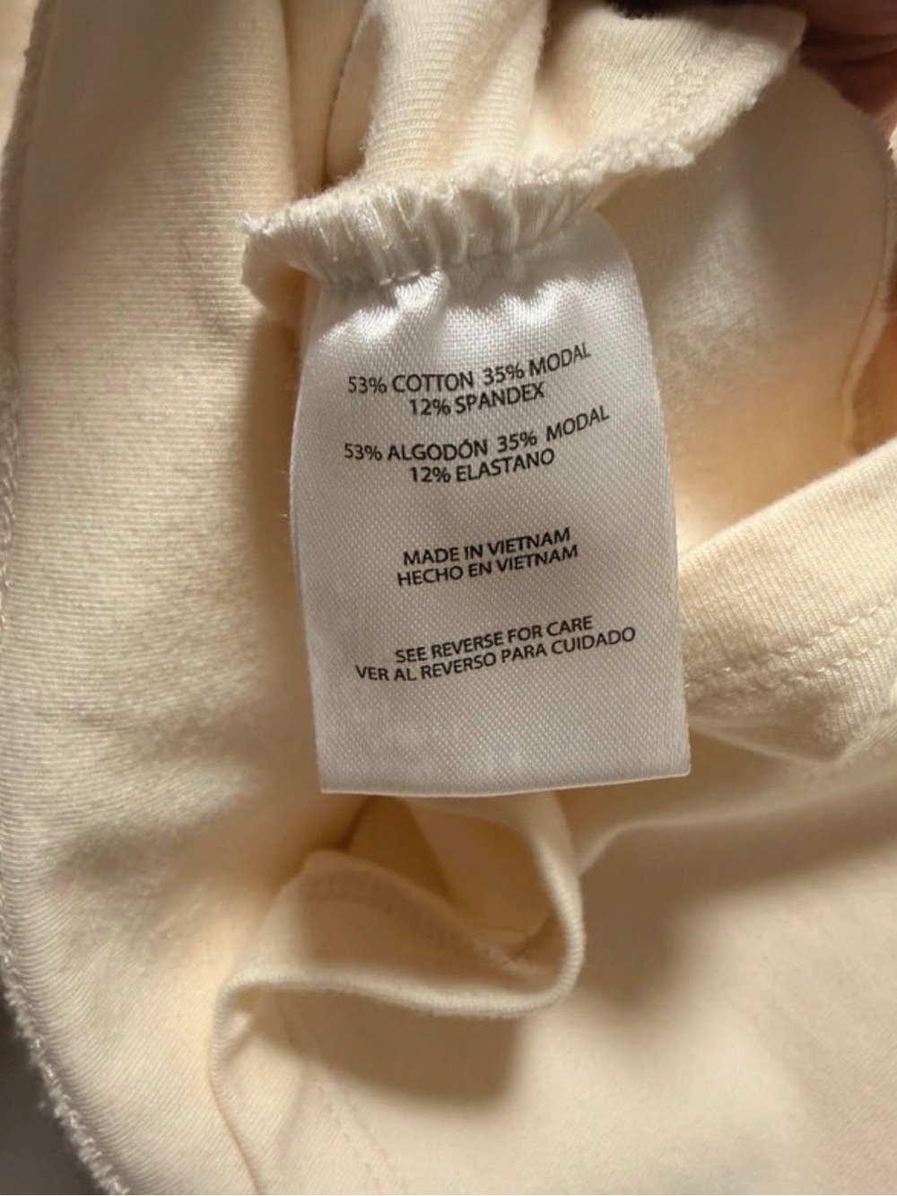 Express Ivory Square Neck Fitted Long Sleeve Stretch Top Blouse XL - Picture 5 of 5